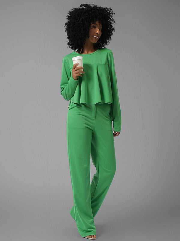 High-low Raffle Top & Pants Set -- sold out