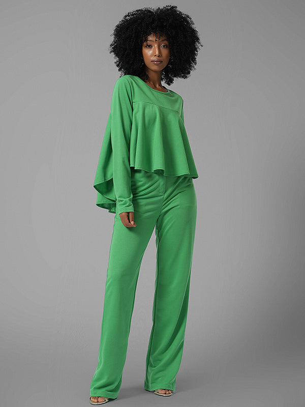 High-low Raffle Top & Pants Set -- sold out