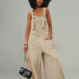 Tied Wide-Leg Overalls