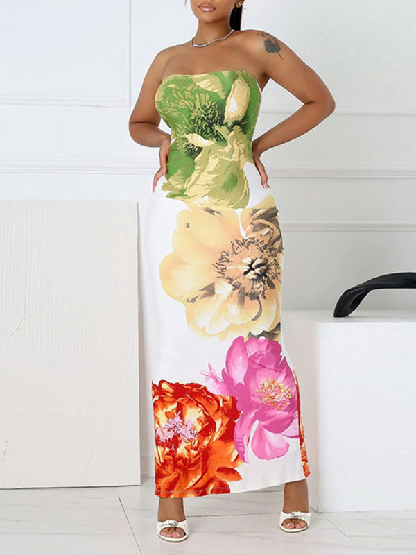 Printed Tube Dress