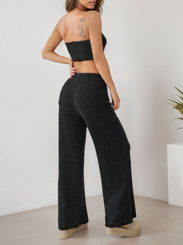 Ribbed Tube Top & Pants Set