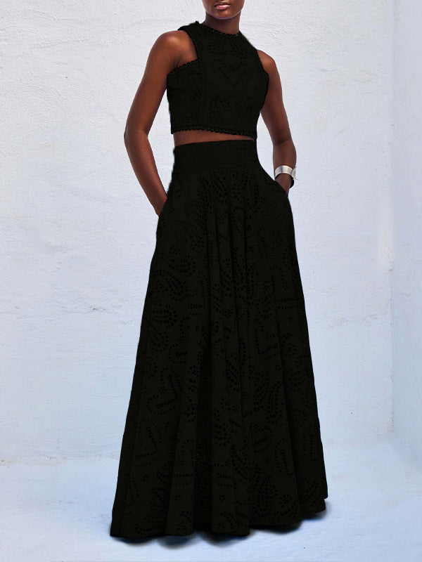 Lace Tank Top & Skirt Set