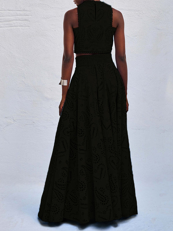 Lace Tank Top & Skirt Set