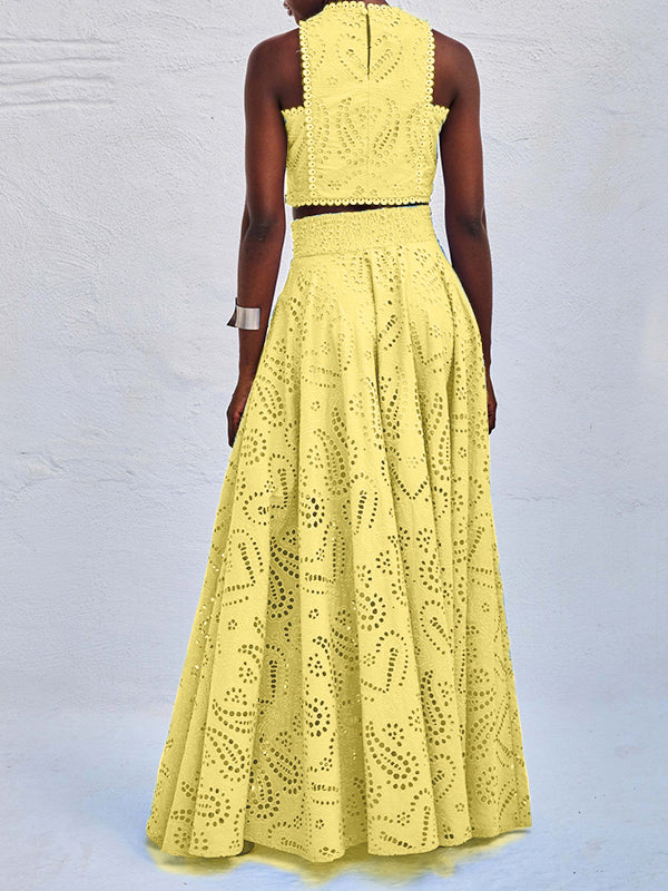 Lace Tank Top & Skirt Set