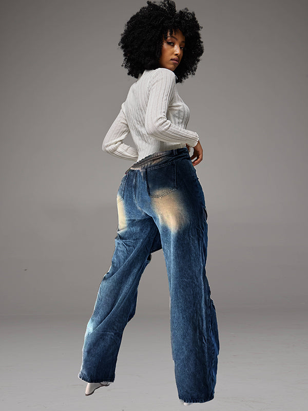 Wash Cutout Jeans