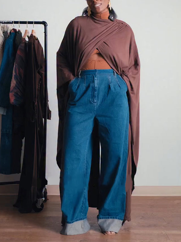 Slit-Front Tunic Top