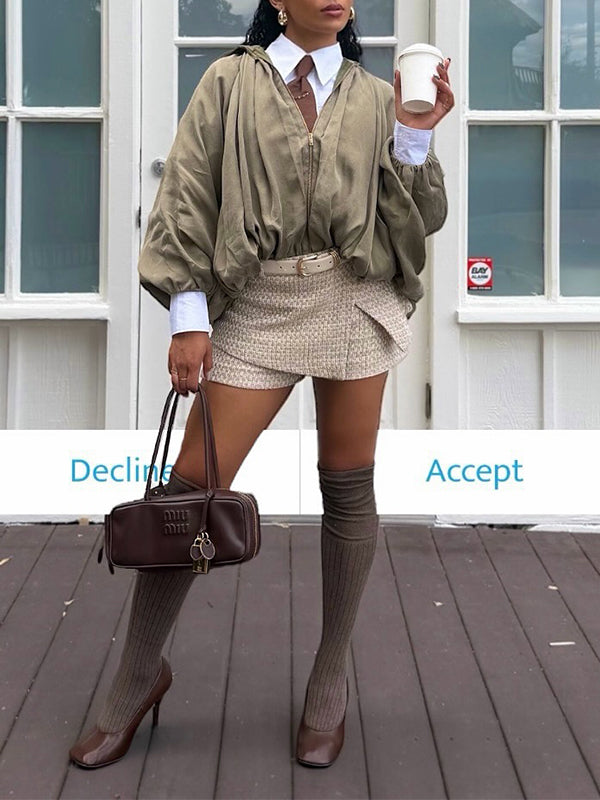 Satin Bubble Shirt Jacket