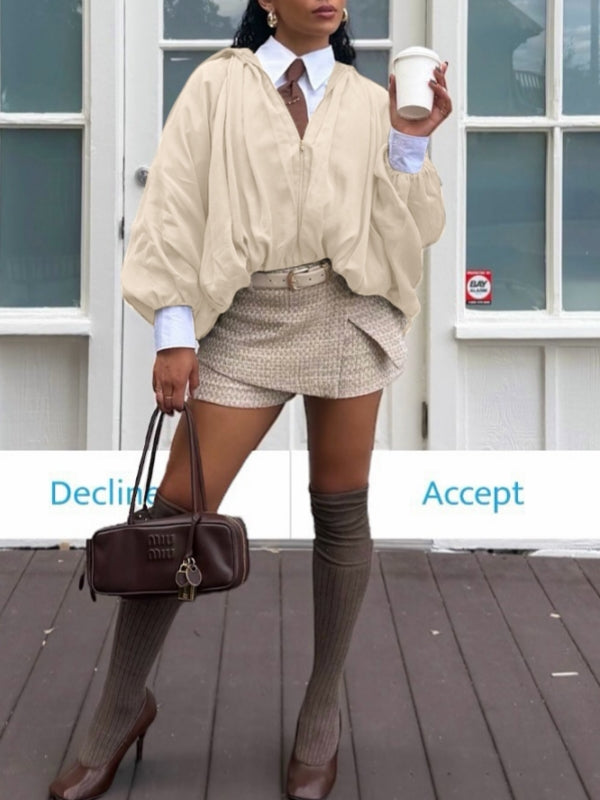 Satin Bubble Shirt Jacket