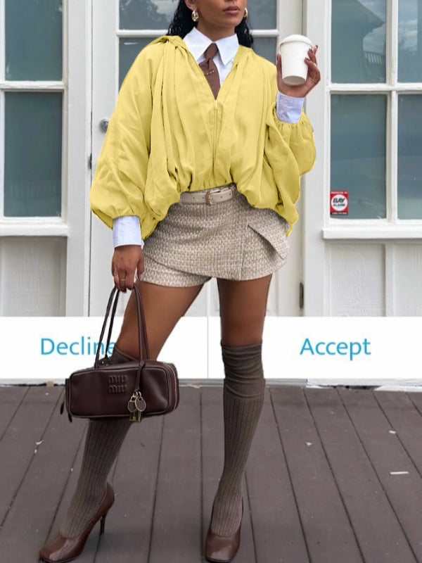 Satin Bubble Shirt Jacket