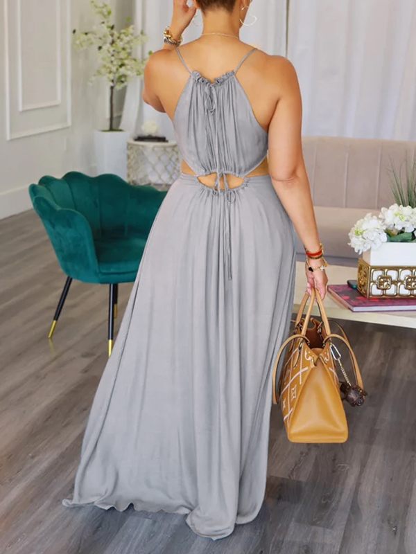 Lace-Up Maxi Dress