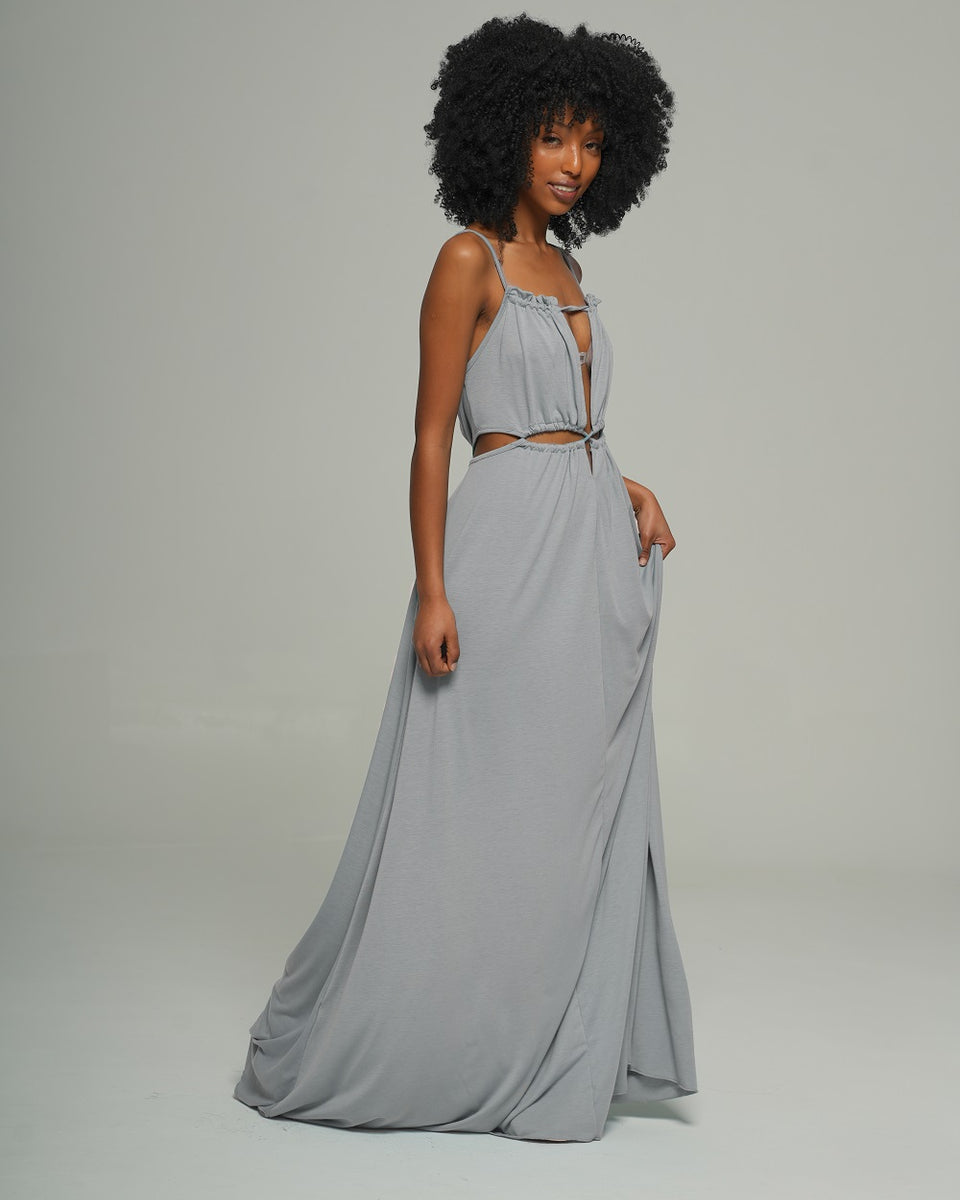 Lace-Up Maxi Dress