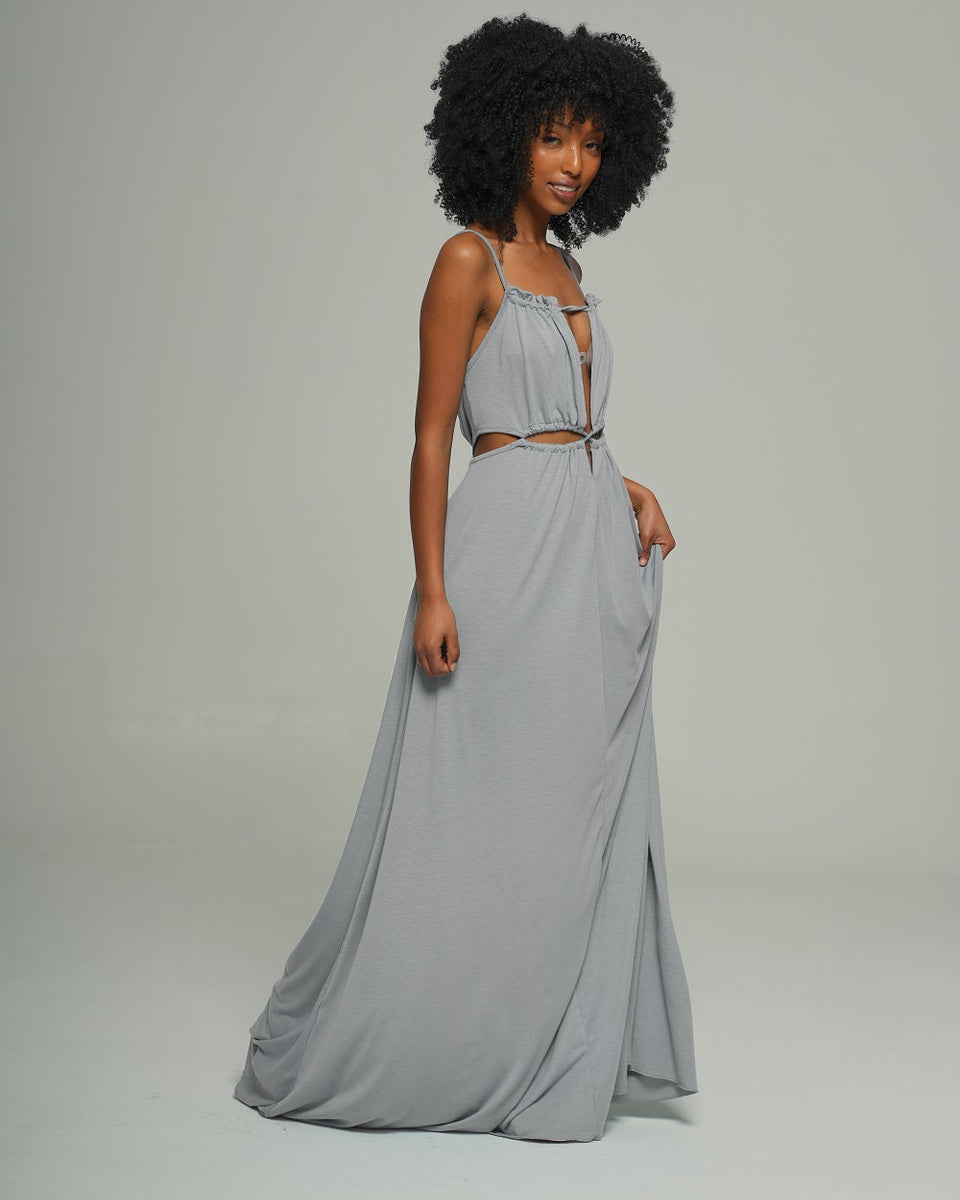 Lace-Up Maxi Dress