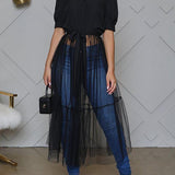 Tulle Combo Blouse