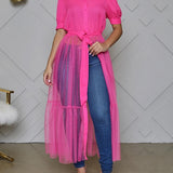 Tulle Combo Blouse