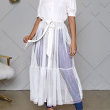 Tulle Combo Blouse