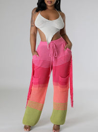 Colorblock Knit Pants