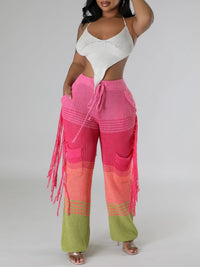 Colorblock Knit Pants