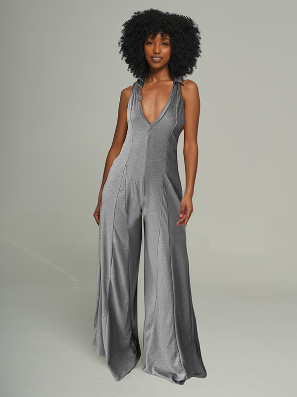 Tie-Shoulder Wide-Leg Jumpsuit -- sold out