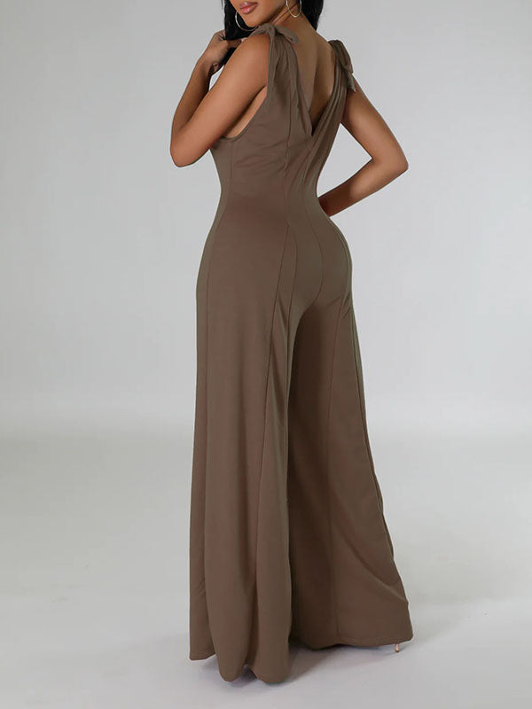 Tie-Shoulder Wide-Leg Jumpsuit -- sold out