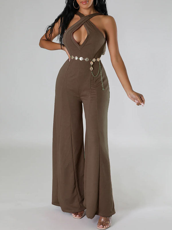 Tie-Shoulder Wide-Leg Jumpsuit -- sold out