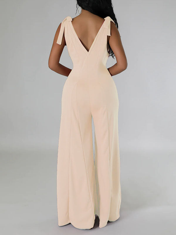 Tie-Shoulder Wide-Leg Jumpsuit -- sold out