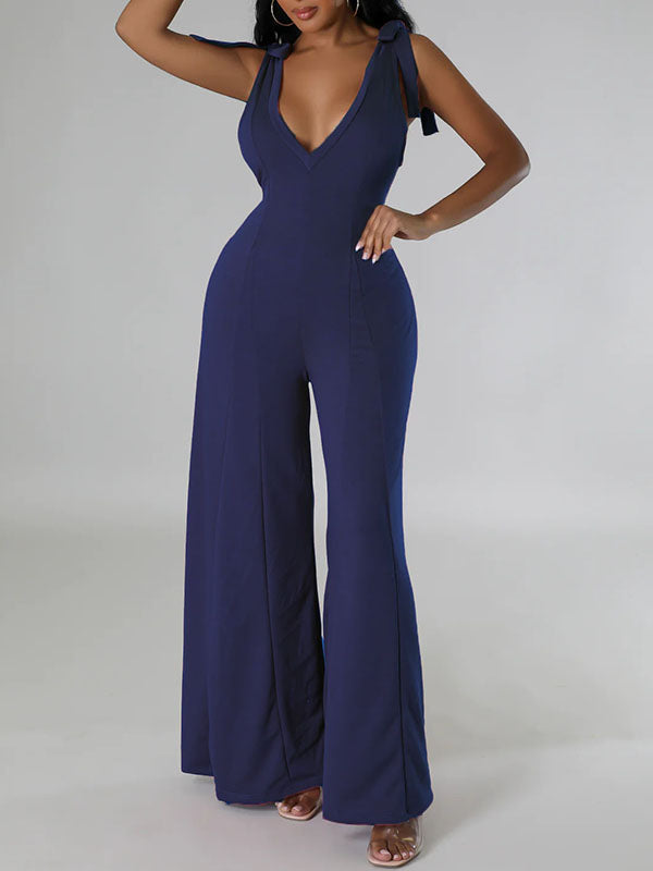 Tie-Shoulder Wide-Leg Jumpsuit -- sold out