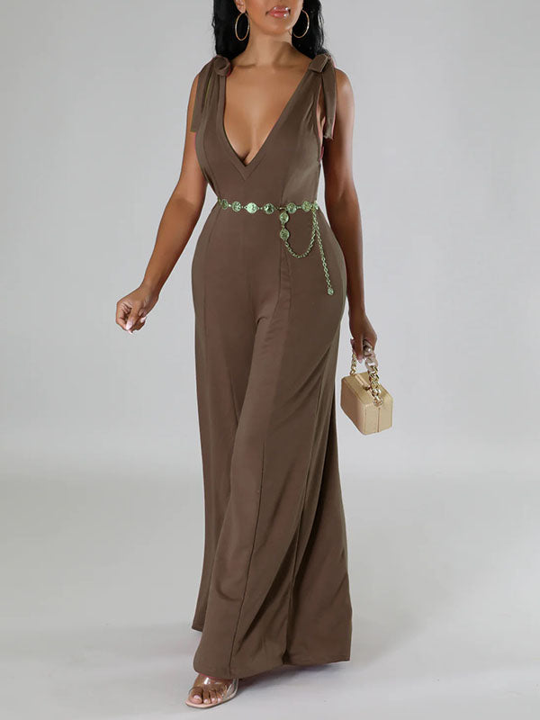 Tie-Shoulder Wide-Leg Jumpsuit -- sold out