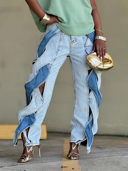 Contrast Kink Jeans