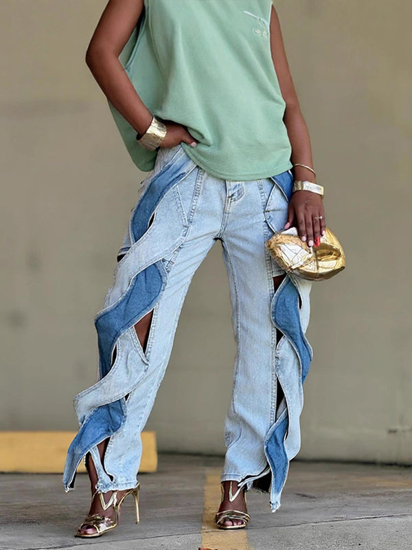 Contrast Kink Jeans