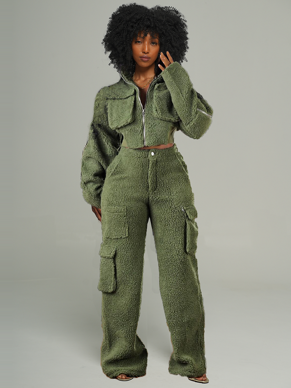 Fleece Shearling Cargo Set -- sold out