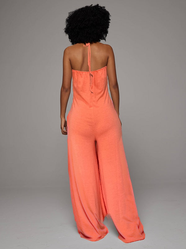 Halter Cascading Jumpsuit