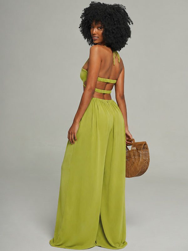 Halter Wide-Leg Jumpsuit