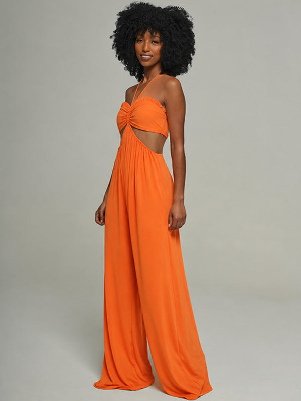 Halter Wide-Leg Jumpsuit
