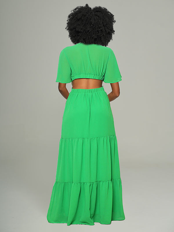 V-Neck Cutout Maxi Dress -- restock shipped on 20th May