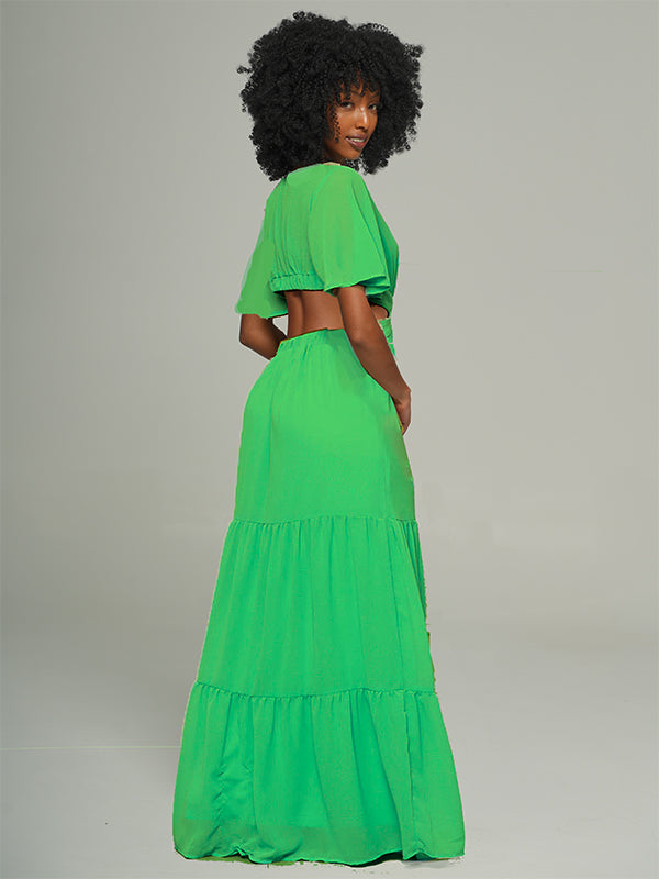 V-Neck Cutout Maxi Dress -- restock shipped on 20th May