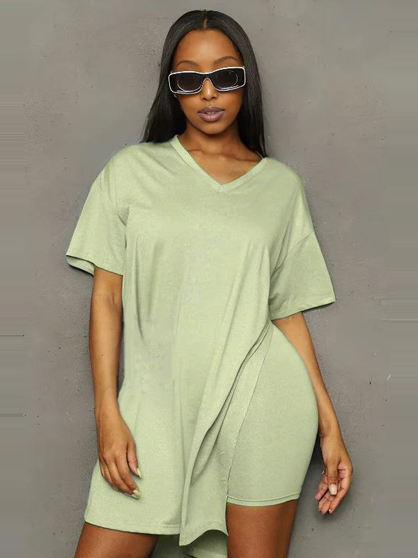 V-neck Tee & Shorts Set