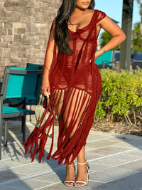 Fringe Shredded Dress