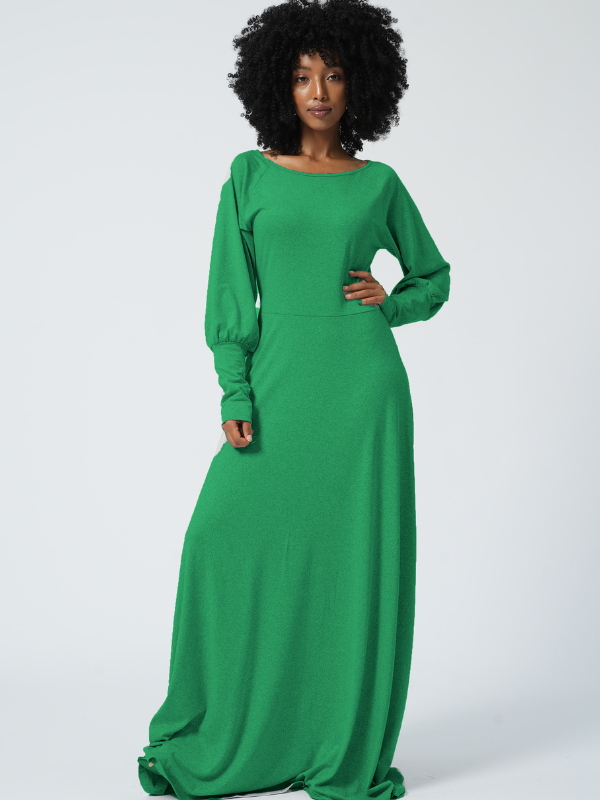 Bishop Sleeve Maxi Dress