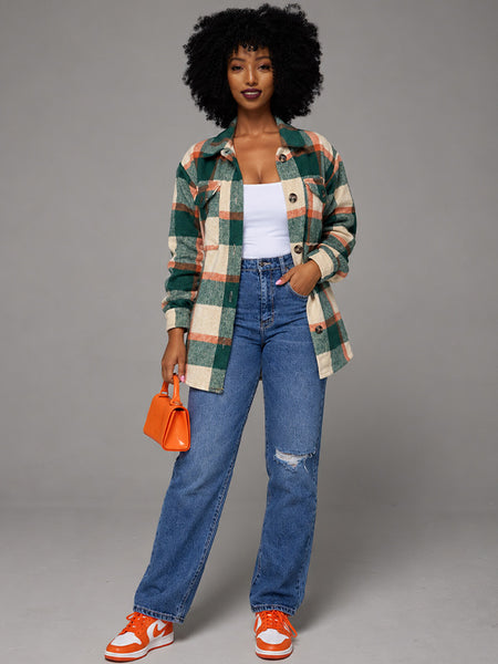 Plaid Shirt Jacket