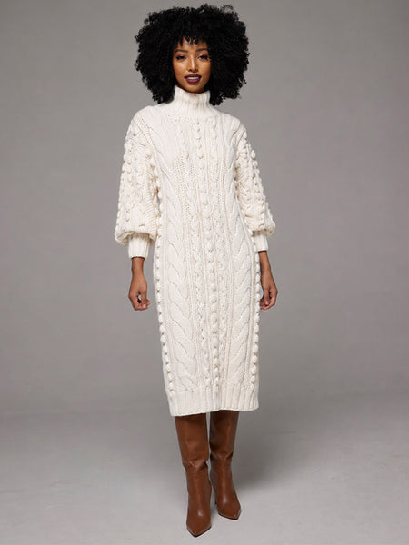 Turtleneck Knit Dress