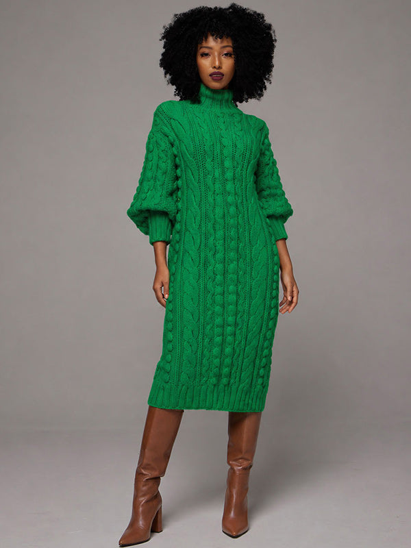 Turtleneck Knit Dress