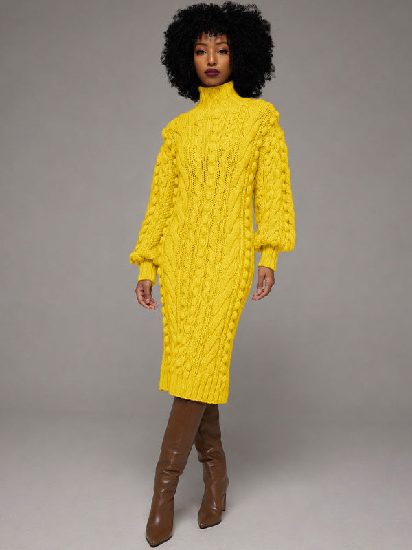 Turtleneck Knit Dress