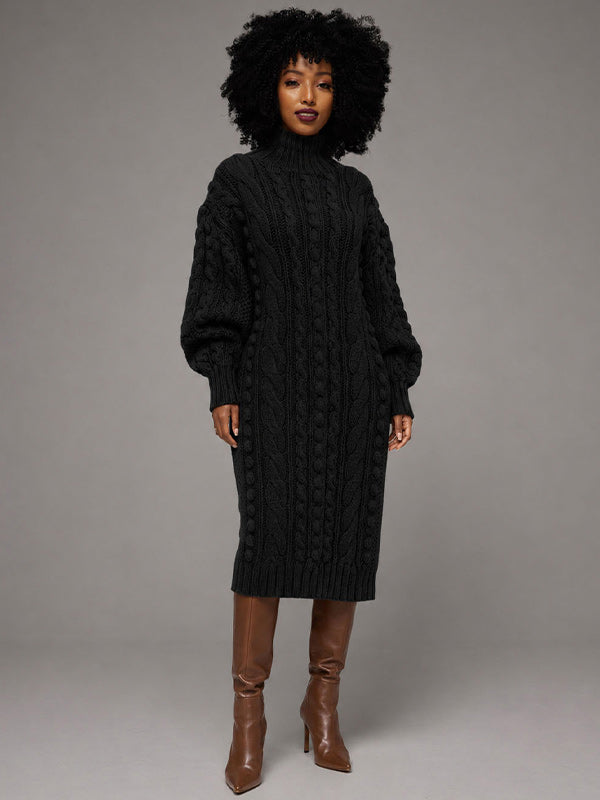 Turtleneck Knit Dress