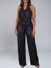 Sequin Halter Jumpsuit