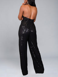 Sequin Halter Jumpsuit