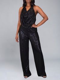 Sequin Halter Jumpsuit