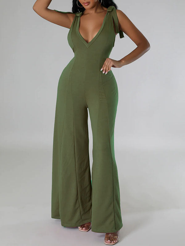 Tie-Shoulder Wide-Leg Jumpsuit -- sold out