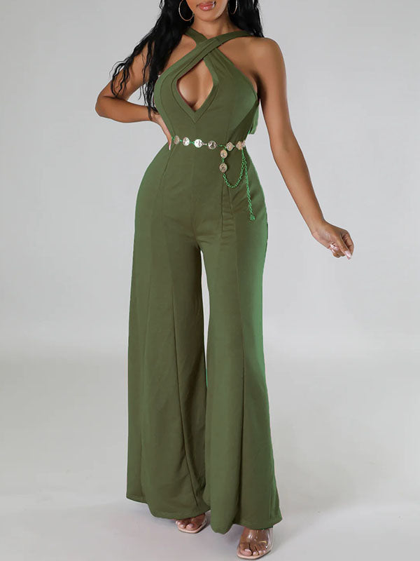 Tie-Shoulder Wide-Leg Jumpsuit -- sold out