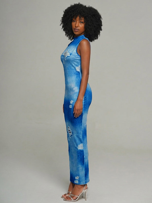 Printed Sleeveless Dress