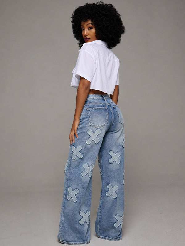 White Cropped Cargo Shirt
